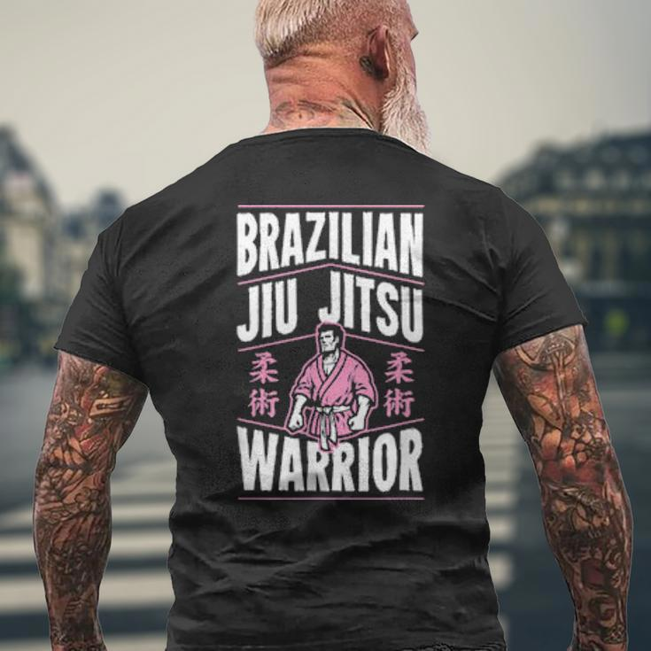 Brazilian Jiu Jitsu Warrior Best Bjj Veteran Master Mens Back Print T-shirt Gifts for Old Men