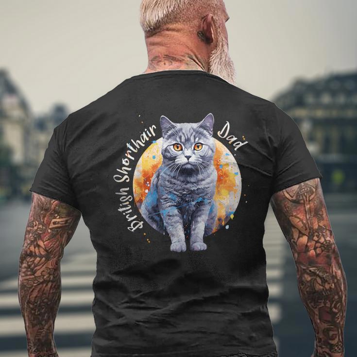 Britisch Kurzhaar Katzen Papa Cat Dad Daddy Haustier Freund T-Shirt mit Rückendruck Geschenke für alte Männer