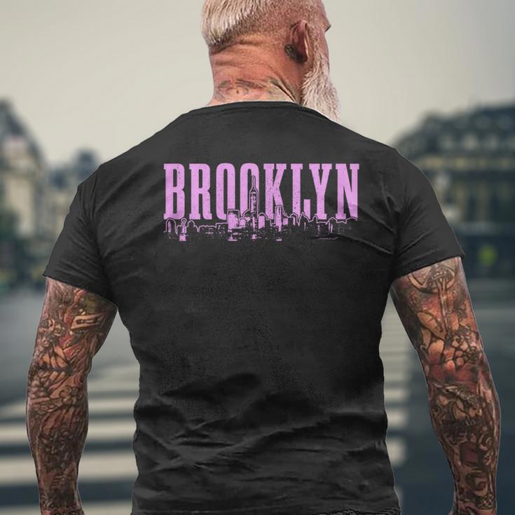 Brooklyn New York City Skyline Nyc Vintage Ny Men's T-shirt Back Print Gifts for Old Men