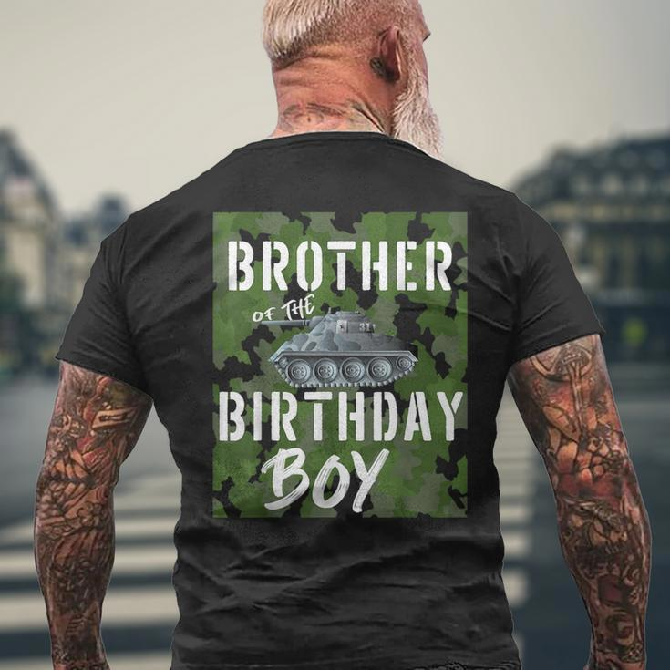 Brother Of The Birthday Boy Military Tank Matching Family Men's T-shirt Back Print Gifts for Old Men