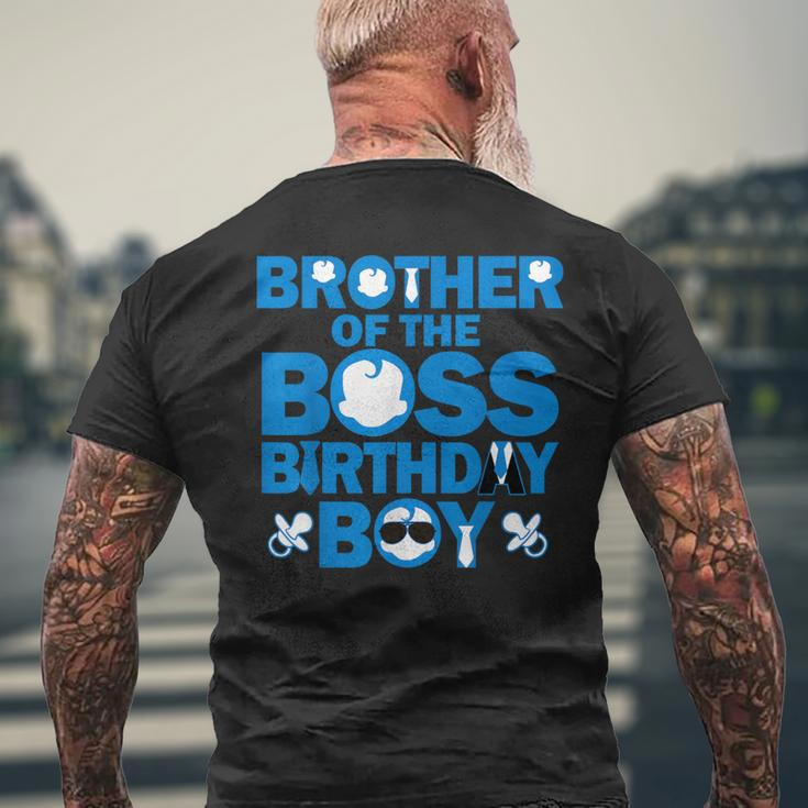 Brother Of The Boss Birthday Boy Baby Family Party Decor Men's T-shirt Back Print Gifts for Old Men