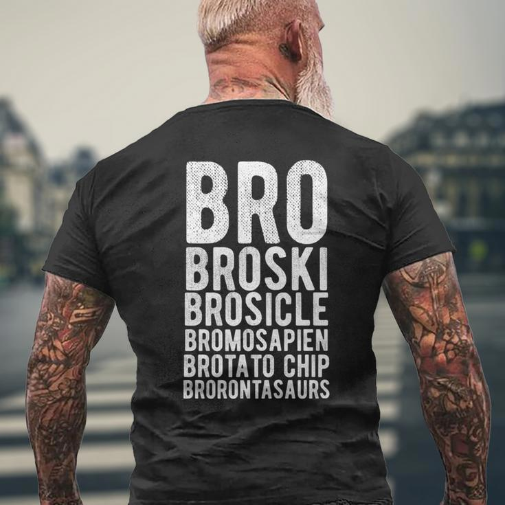 Brother Bro Nick Names Family Sibling Men's T-shirt Back Print Gifts for Old Men