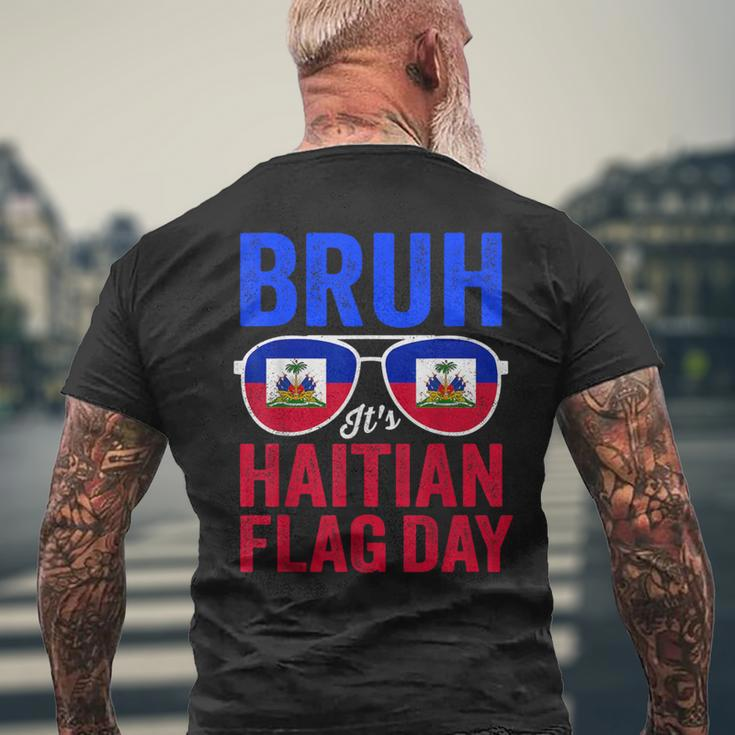 Bruh It's Haitian Flag Day Haiti Flag Boys Toddler Men's T-shirt Back Print Gifts for Old Men
