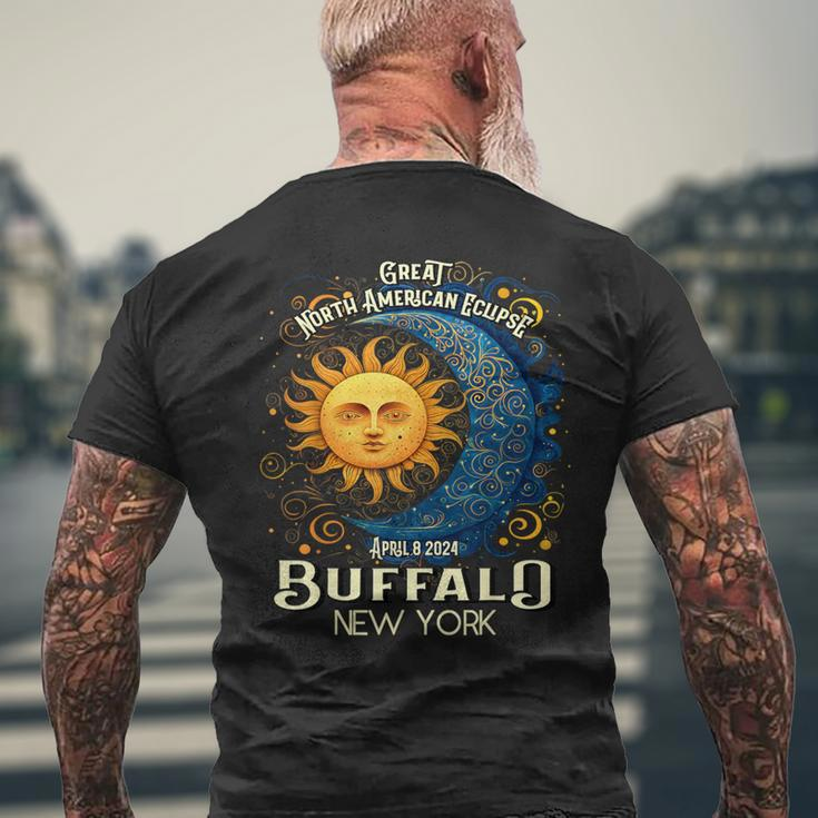 Buffalo New York 2024 Total Solar Eclipse April 8 Souvenir Men's T-shirt Back Print Gifts for Old Men