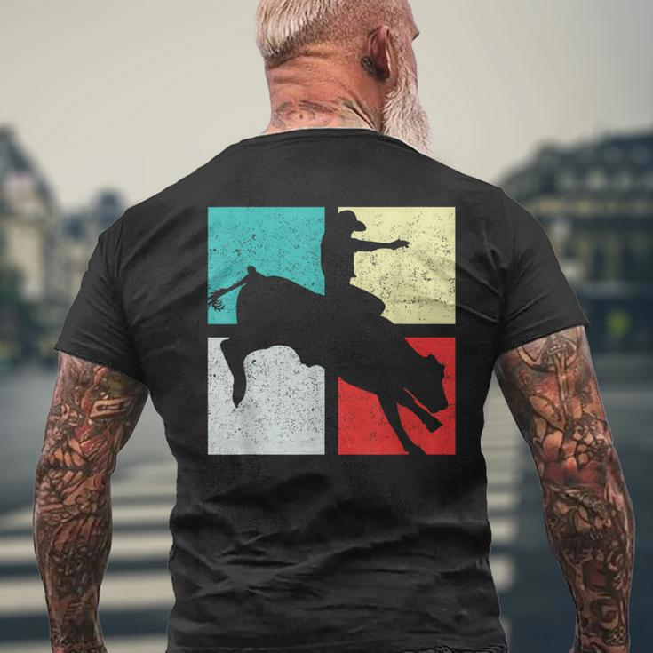 Bull Riding Rodeo Country Ranch Bull Rider Cowboy Men's T-shirt Back Print Gifts for Old Men