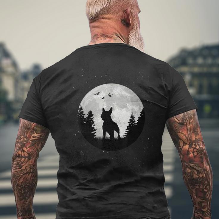 Bull Terrier Moon Bull Terrier Dog Holder T-Shirt mit Rückendruck Geschenke für alte Männer