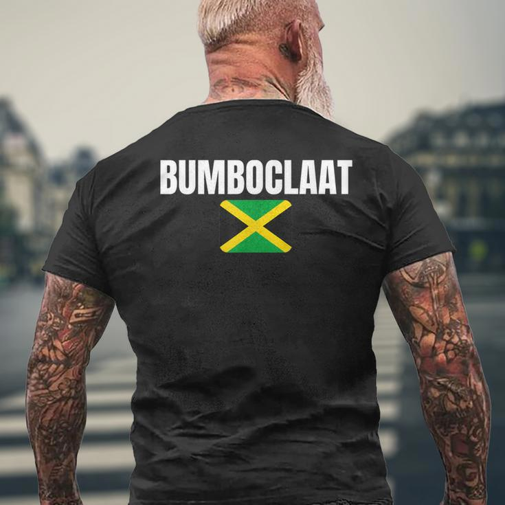 Bumboclaat Jamaican Slang Heritage Flag Men's T-shirt Back Print Gifts for Old Men