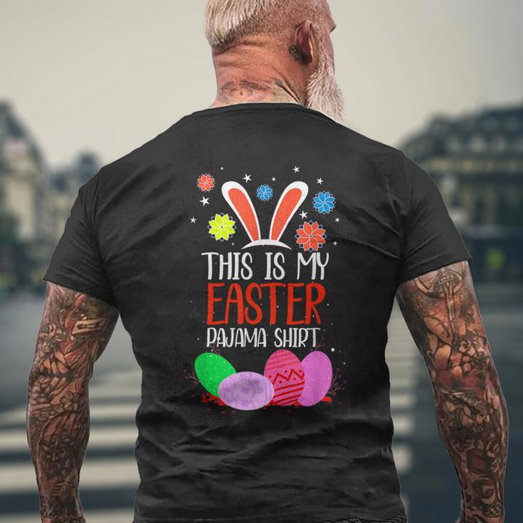 Bunny Ears Easter Eggs Das Ist Mein Ostern Pyjama T-Shirt mit Rückendruck Geschenke für alte Männer