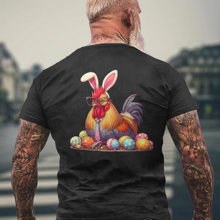 Bunny Ears Farm Animal Spring Men's T-shirt Back Print Gifts for Old Men