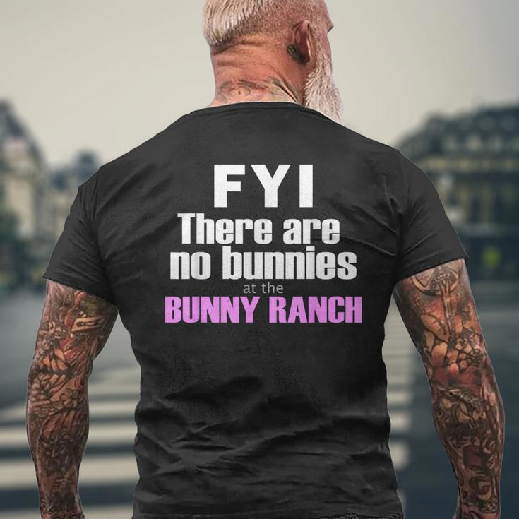 Bunny Ranch No Bunnies Men's T-shirt Back Print Gifts for Old Men