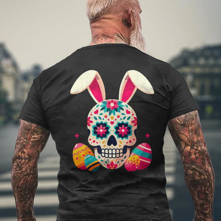 Bunny Sugar Skull Rabbit La Catrina Easter Day Of Dead Men's T-shirt Back Print Gifts for Old Men