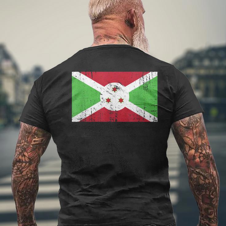 Burundi Flagge-Fahne Geschenk Fußball-Fan Sport T-Shirt mit Rückendruck Geschenke für alte Männer