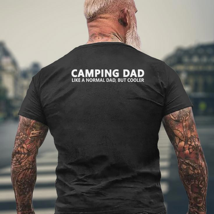 Camping Dad Camper Father Camping Dad Mens Back Print T-shirt Gifts for Old Men