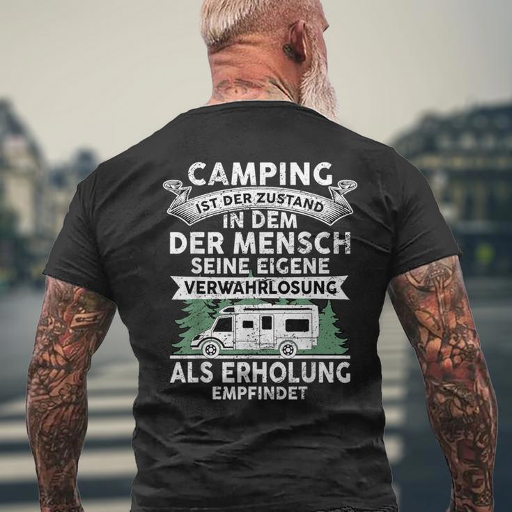 Camping Ist Der Zustand In Dem Der Mensch Camping T-Shirt mit Rückendruck Geschenke für alte Männer