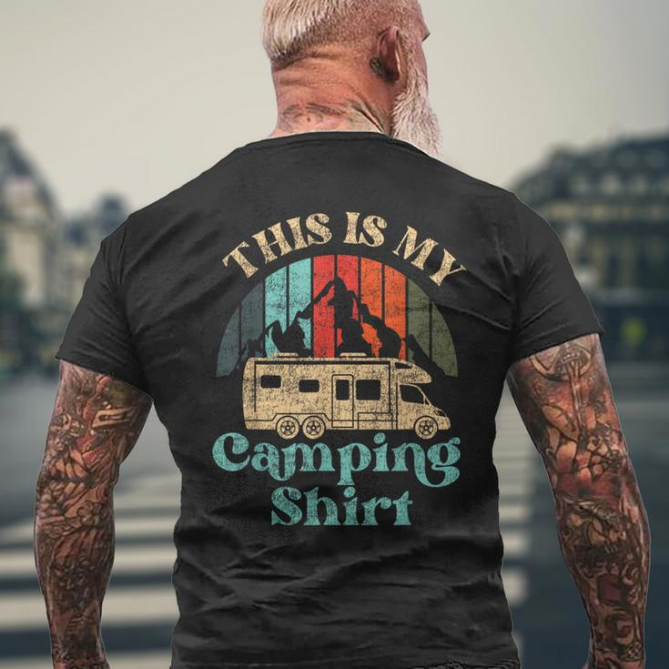 This Is My Camping Motorhome Campervan Retro Vintage Men's T-shirt Back Print Gifts for Old Men