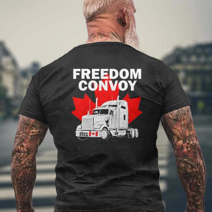 Canada Freedom Convoy 2022 Canadian Truckers Support Mens Back Print T-shirt Gifts for Old Men