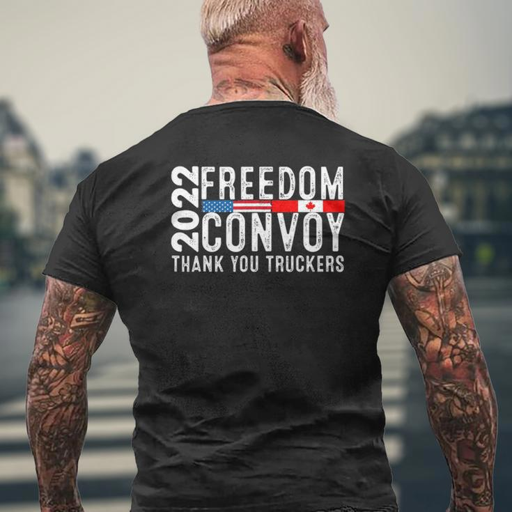 Canada Freedom Convoy 2022 Canadian Truckers Support Us Mens Back Print T-shirt Gifts for Old Men