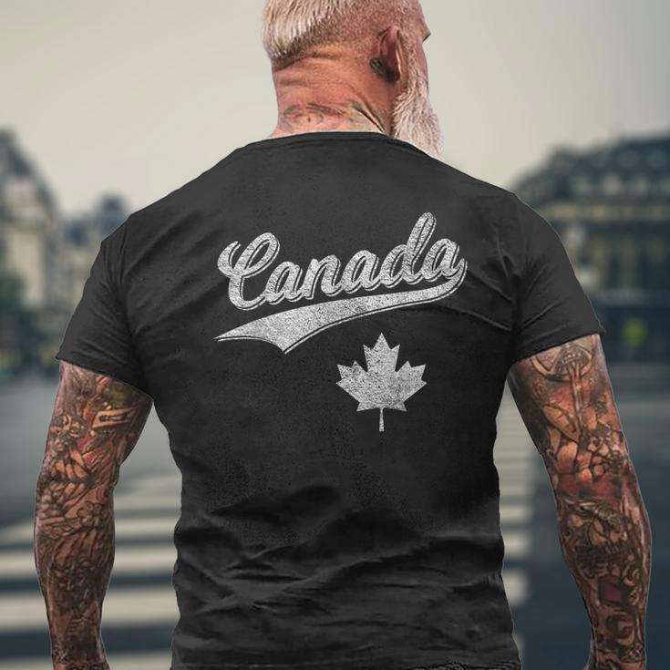 Canada Varsity Sports Script Cursive Retro Vintage Jersey Men's T-shirt Back Print Gifts for Old Men