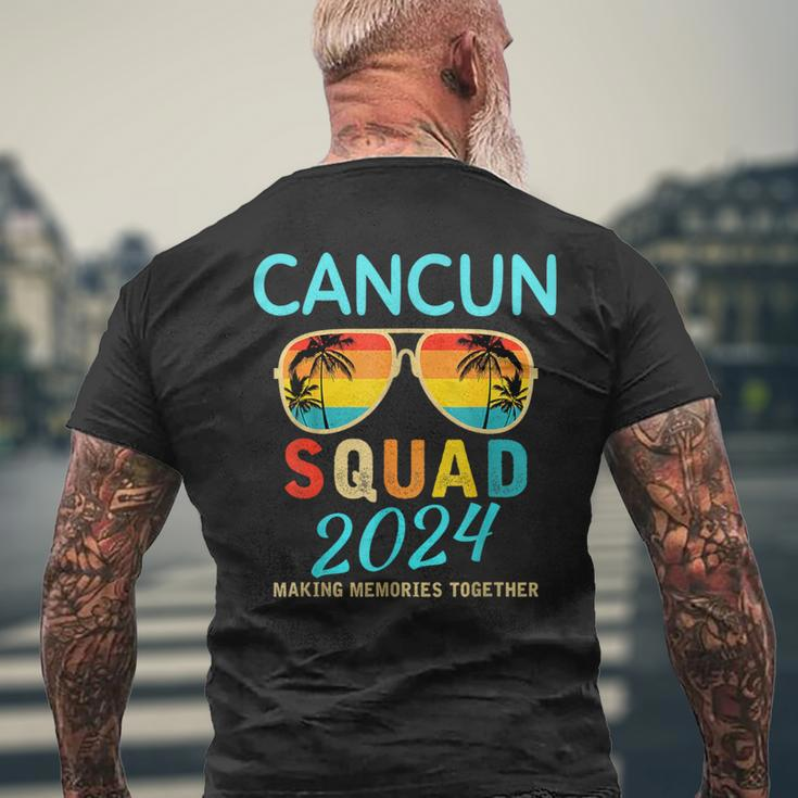 Cancun 2024 Vacation Squad Matching Group Men's T-shirt Back Print Gifts for Old Men
