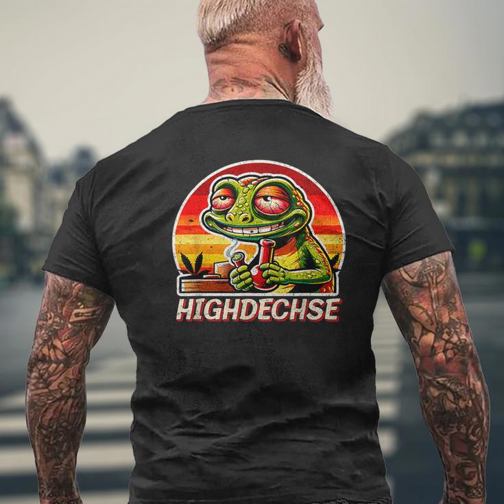 Cannabis Legalisierung Kiffen Lustige Eidechse T-Shirt mit Rückendruck Geschenke für alte Männer