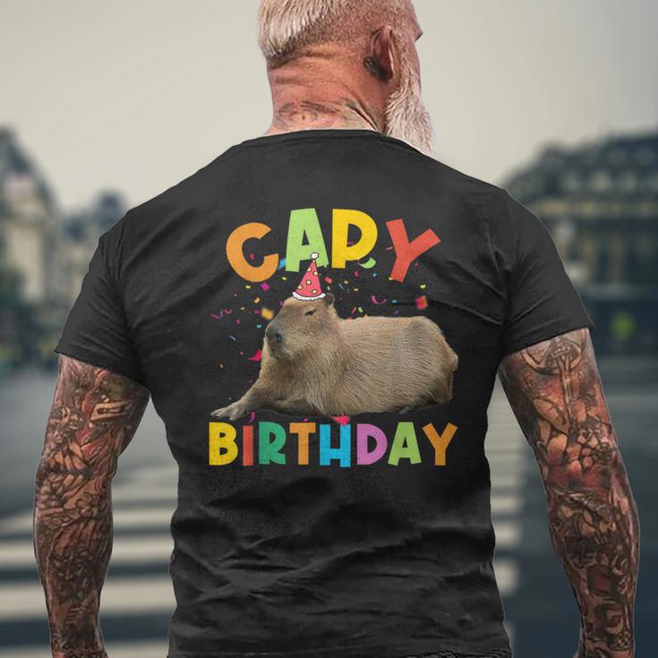 Capy Birthday Capybara Animals Boys Girls Birthday Men's T-shirt Back Print Gifts for Old Men