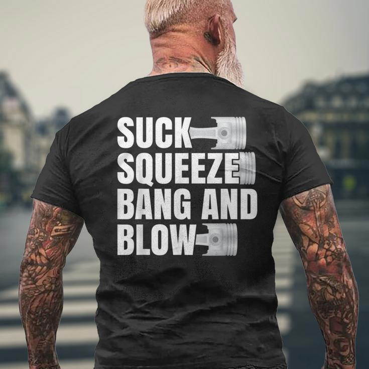 Car For Men Suck Squeeze Bang And Blow Men's T-shirt Back Print Gifts for Old Men
