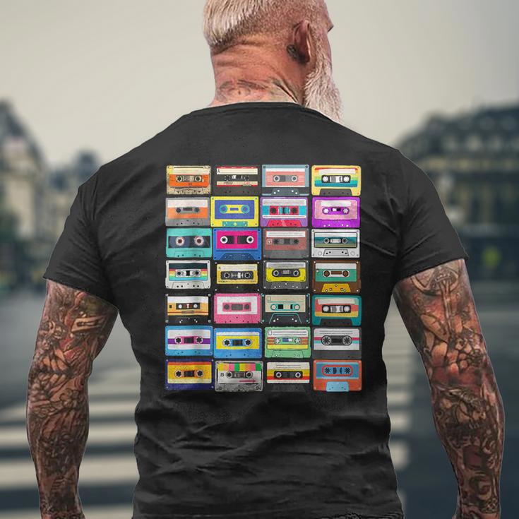 Cassette Mixtape Retro 1980S 1990S Music Vintage Graphic Men's T-shirt Back Print Gifts for Old Men