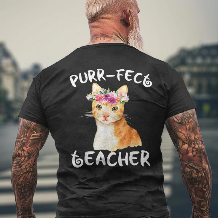 Cat Lover For Teachers Educators Appreciation Men's T-shirt Back Print Gifts for Old Men