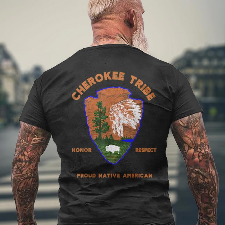 Cherokee Tribe Native American Indian Pride Respect Honor Men's T-shirt Back Print Gifts for Old Men