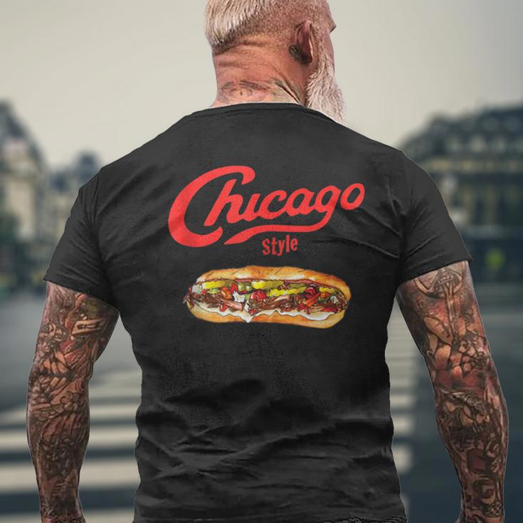Chicago Italian Beef Sandwich Food Love Men's T-shirt Back Print Gifts for Old Men