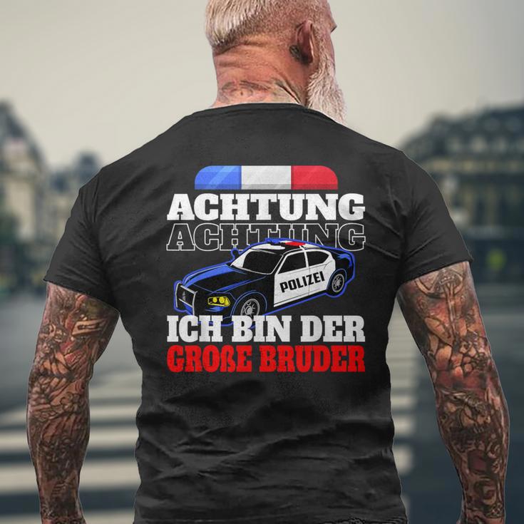 Children's Ich Bin Der Große Bruder Police Siblings T-Shirt mit Rückendruck Geschenke für alte Männer