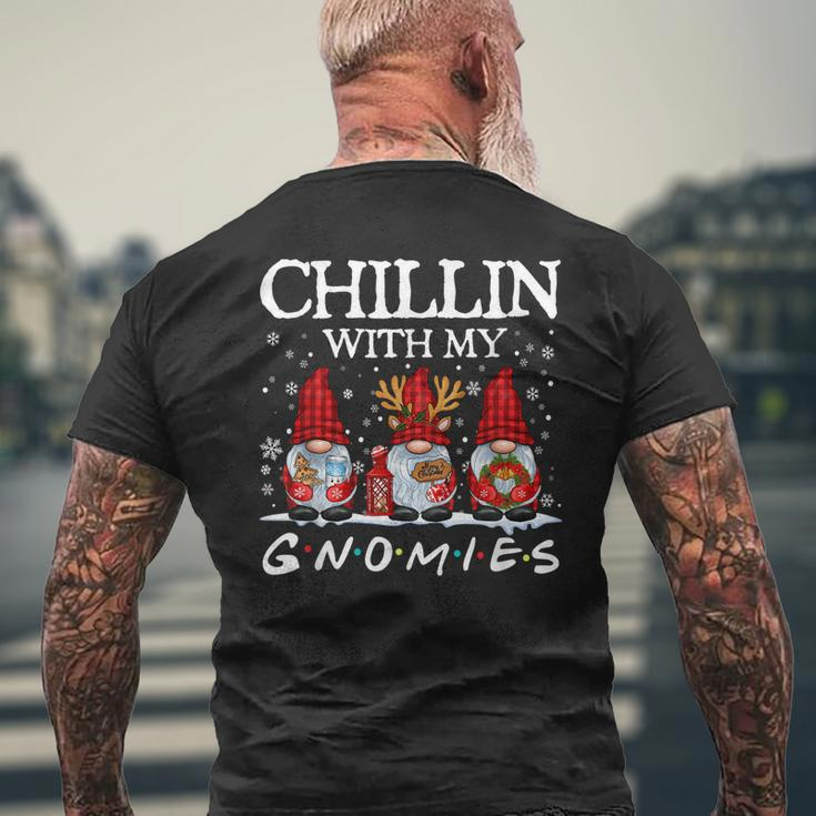 Chillin With My Gnomies Cute Gnomes Christmas Holiday Mens Back Print T-shirt Gifts for Old Men