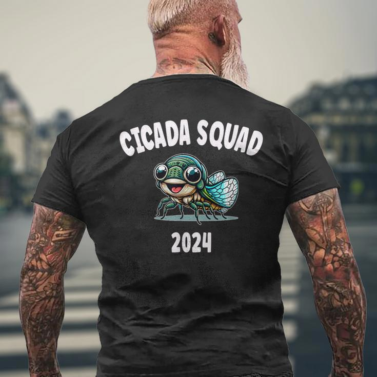 Cicada Squad 2024 Periodical Cicada Lover Men's T-shirt Back Print Gifts for Old Men