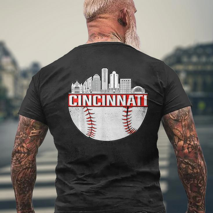 Cincinnati Vintage Baseball Distressed Gameday Retro Men's T-shirt Back Print Gifts for Old Men