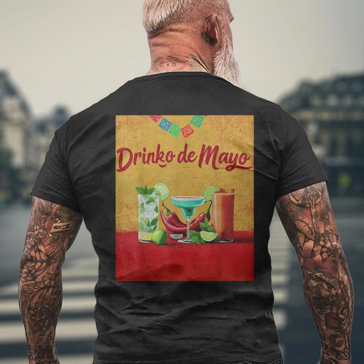 Cinco De Drinko Bitchachos Margarita Trinkt Cinco De Mayo T-Shirt mit Rückendruck Geschenke für alte Männer