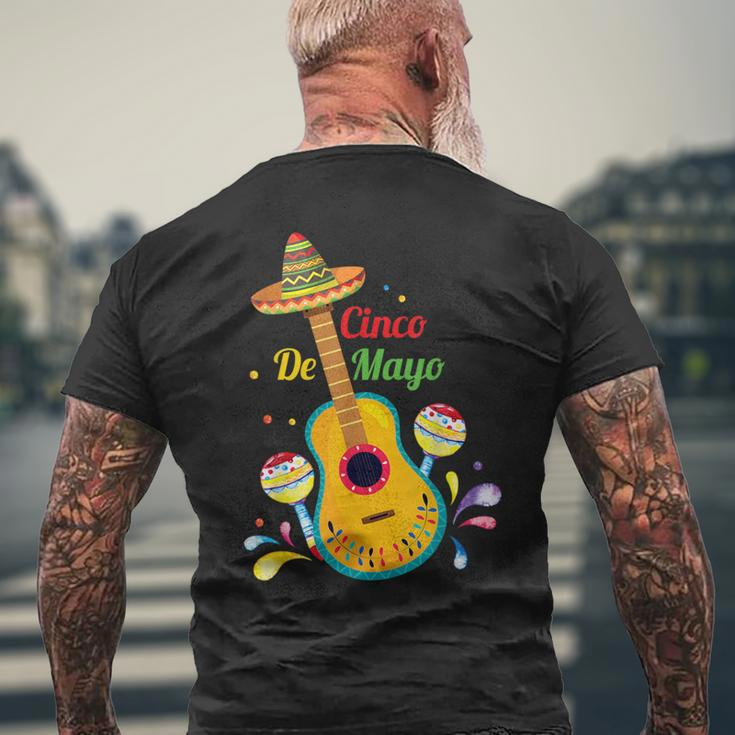 Cinco De Mayo Drinko De Mayo Music Guitar Lover Men's T-shirt Back Print Gifts for Old Men