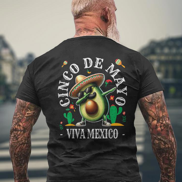 Cinco De Mayo Fiesta Camisa Avocado 5 De Mayo Viva Mexico Men's T-shirt Back Print Gifts for Old Men
