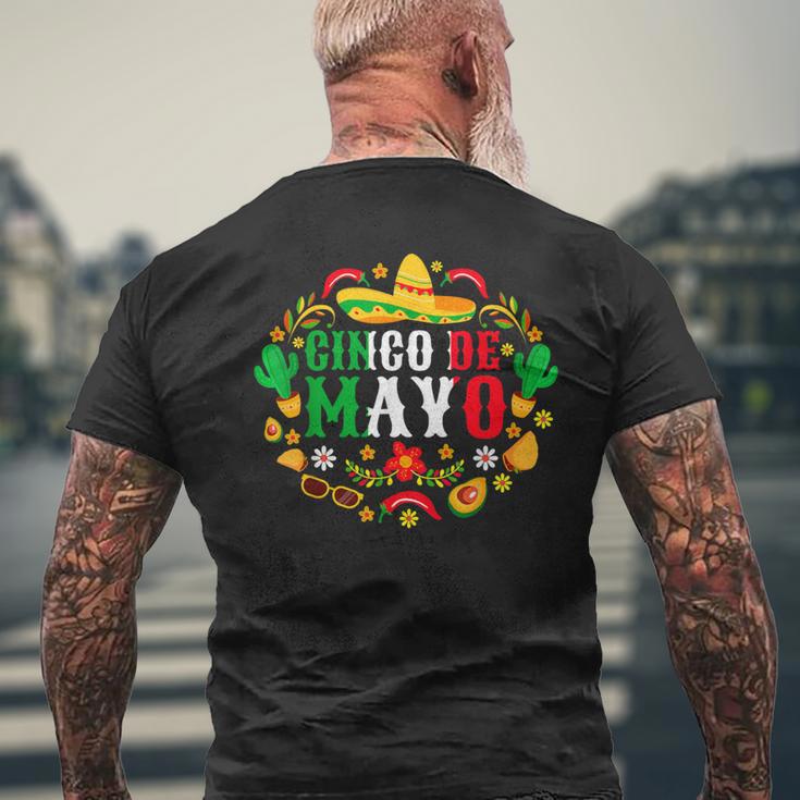 Cinco De Mayo Lets Fiesta Squad 5 De Mayo Mexican Women Men's T-shirt Back Print Gifts for Old Men