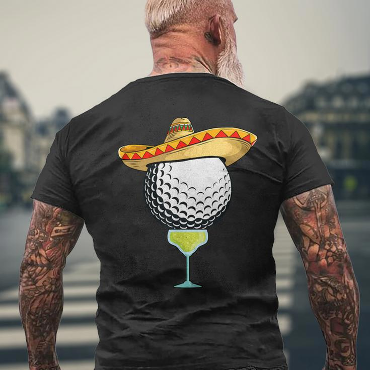 Cinco De Mayo Golf Ball With Sombrero And Margarita Golfer Men's T-shirt Back Print Gifts for Old Men