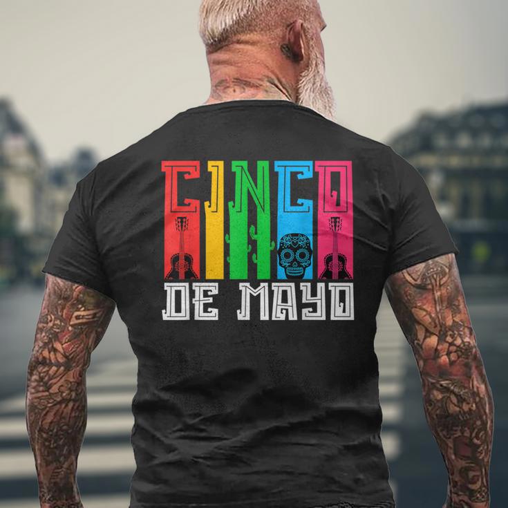 Cinco De Mayo Guitar Music Mexican Fiesta 5 De Mayo Men's T-shirt Back Print Gifts for Old Men