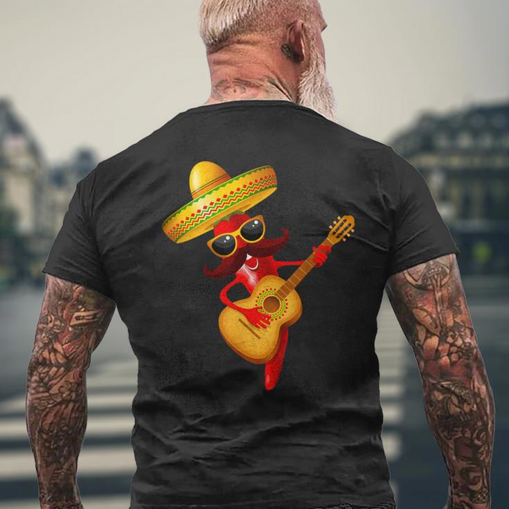 Cinco De Mayo Mexikanische Lustige Gitarre Lets Fiesta Cinco De Mayo T-Shirt mit Rückendruck Geschenke für alte Männer