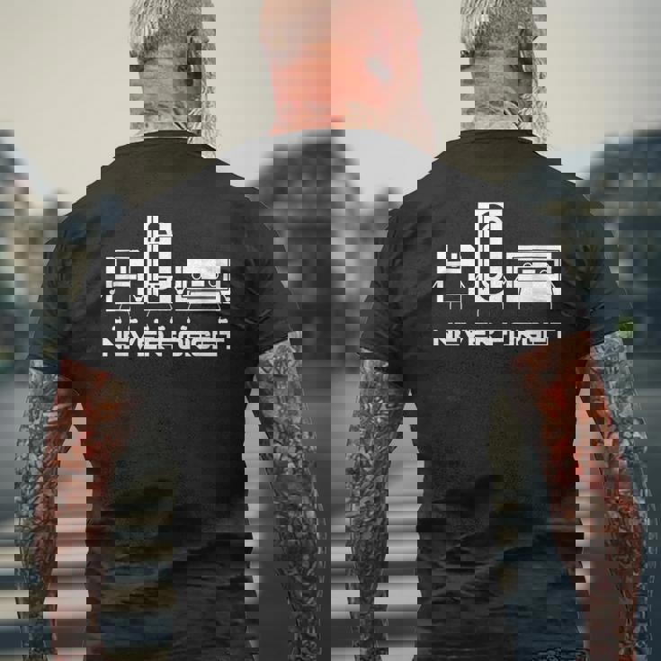 Cinta De Cassette De Audio Never Forget Camiseta Hombre Estampado Espalda Regalos para ancianos
