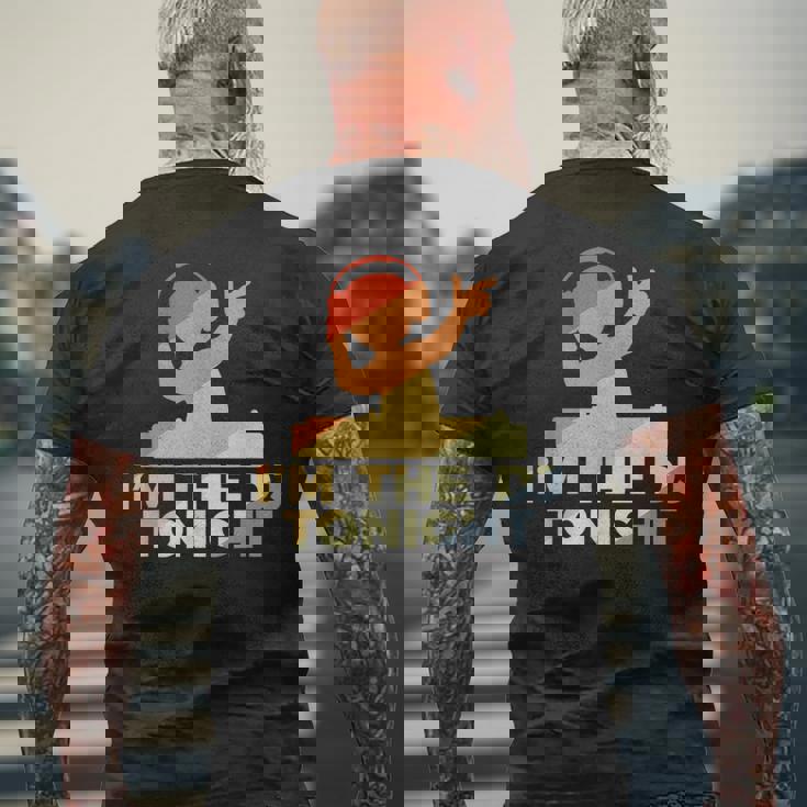 Cita Divertida De Un Dj Esta Noche Soy Yo El Dj Camiseta Hombre Estampado Espalda Regalos para ancianos