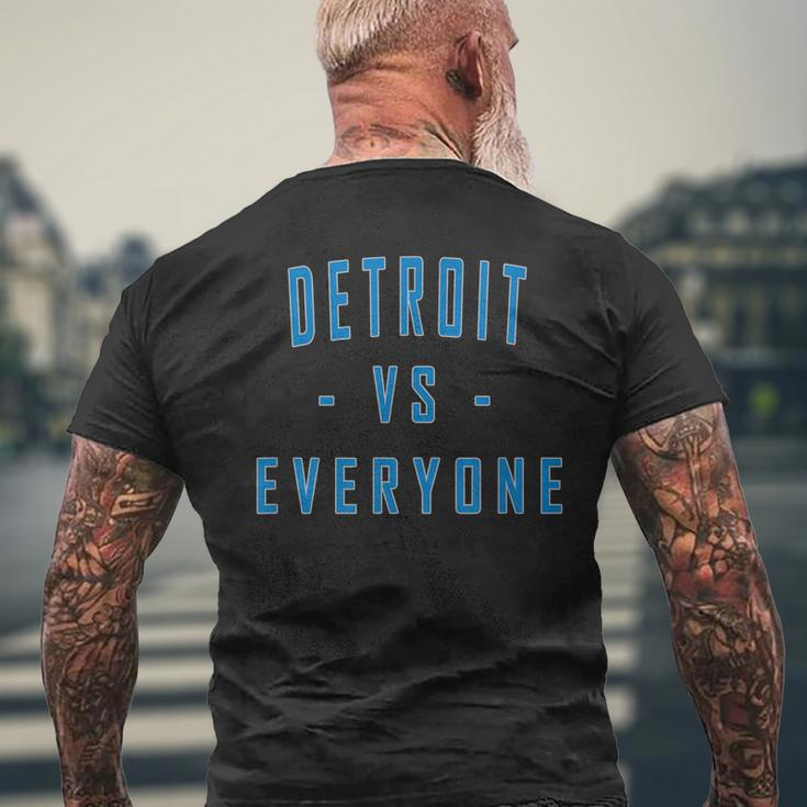 City Hometown Football Pride Detroit Vs Everyone Mens Back Print T-shirt Gifts for Old Men