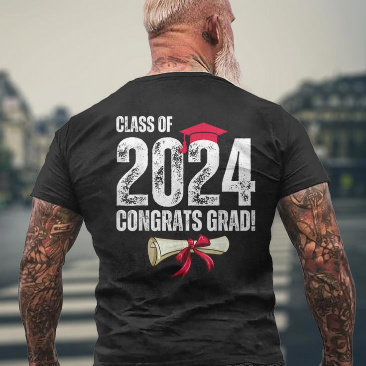 Class Of 2024 Congrats Grad Graduate Congratulations Men's T-shirt Back Print Gifts for Old Men