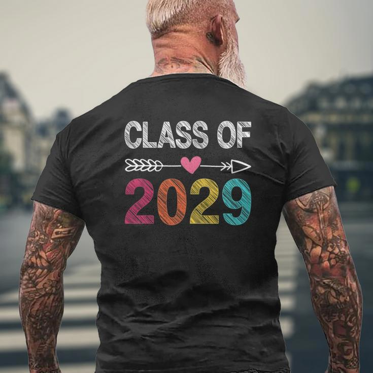 Class Of 2029 Pre-K Graduate Preschool Graduation Mens Back Print T-shirt Gifts for Old Men