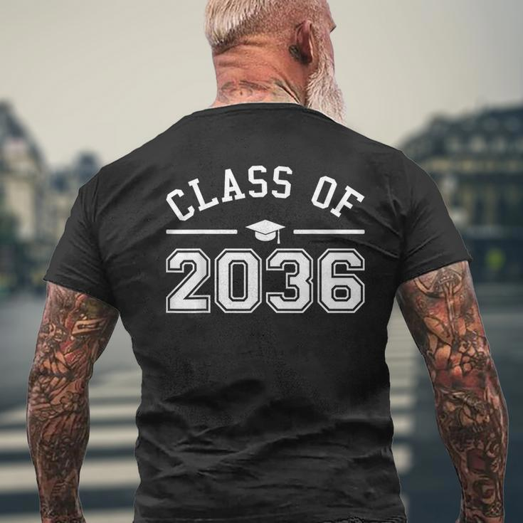 Class Of 2036 Grow With Me First Day Kindergarten Graduation Men's T-shirt Back Print Gifts for Old Men