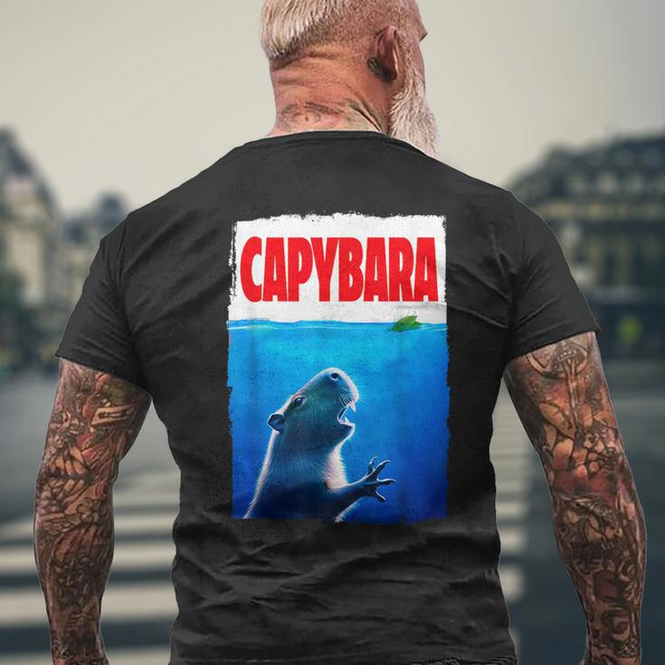 Classic Capybara Paws Lover Animals Outfits Capybaras Kawai Men's T-shirt Back Print Gifts for Old Men