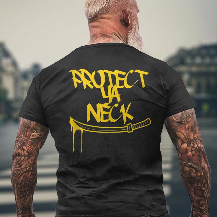 Classic Golden Era 90S Hip-Hop Music Quote Protect Ya Neck Men's T-shirt Back Print Gifts for Old Men