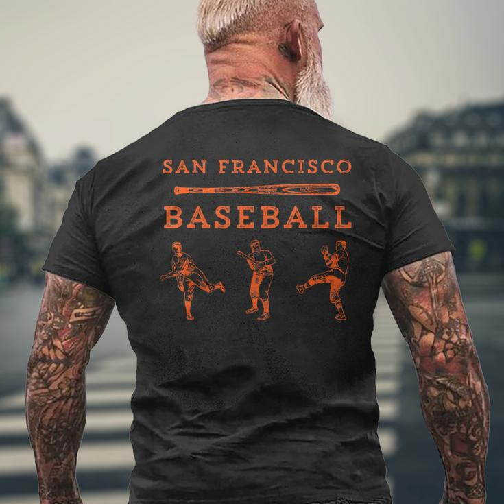 Classic San Francisco Baseball Fan Retro Men's T-shirt Back Print Gifts for Old Men